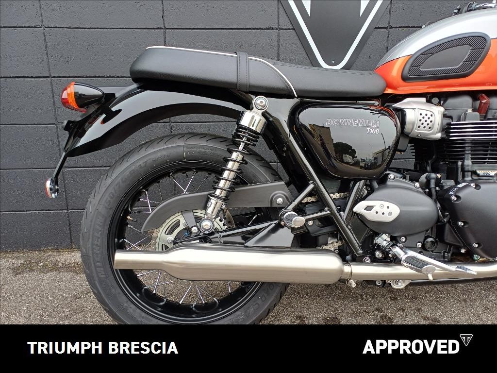 TRIUMPH Bonneville 900 T100 Aluminium/Baja Orange E5+